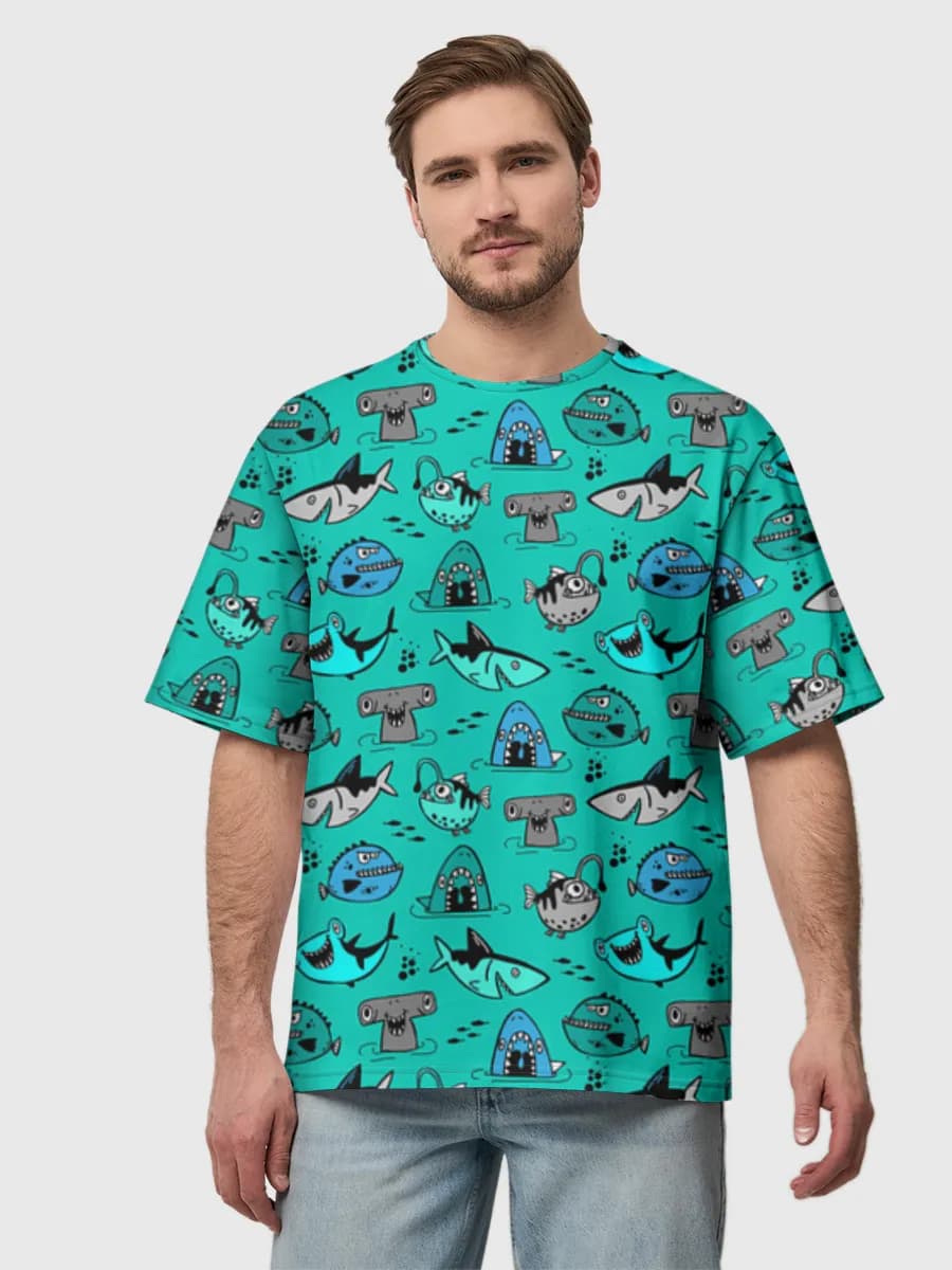 Men's oversized cotton T-shirt