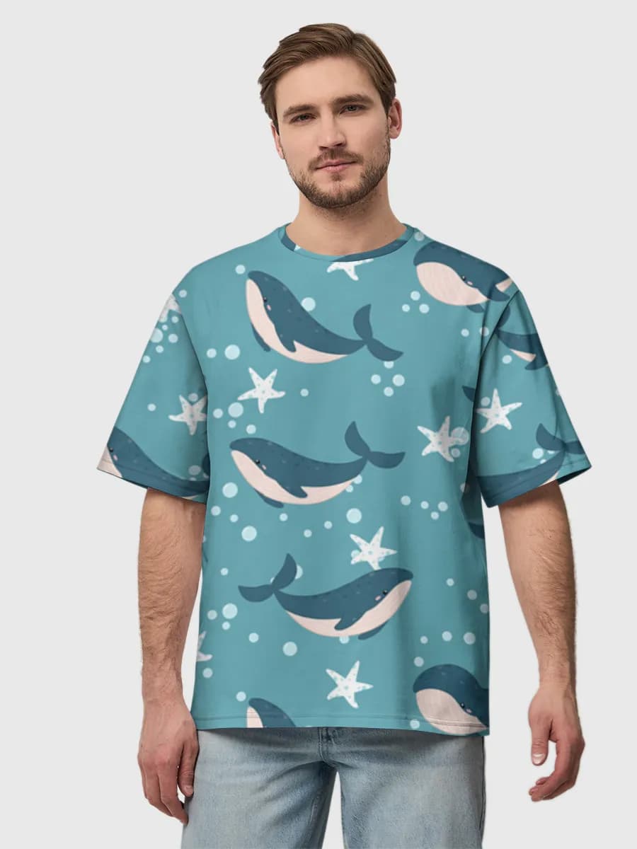 Men's oversized cotton T-shirt