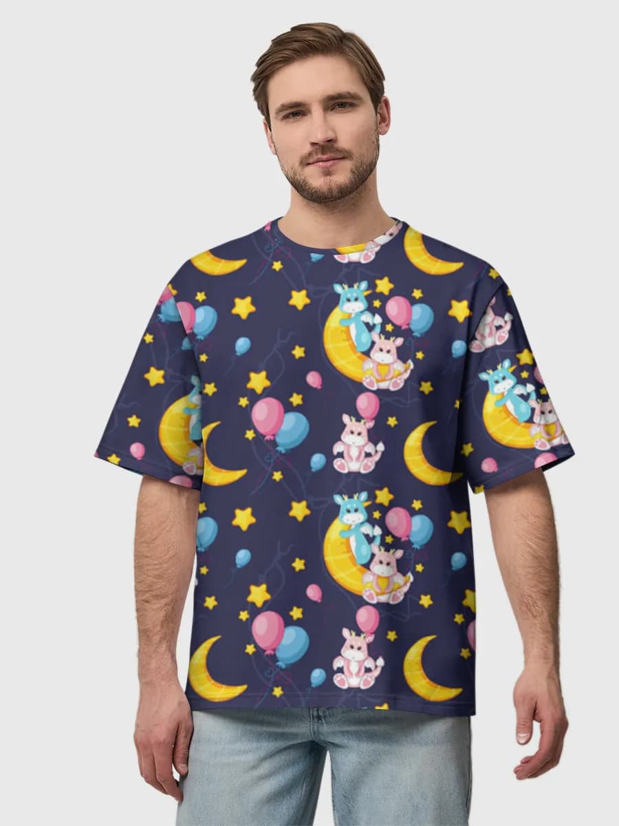 Men's oversized cotton T-shirt