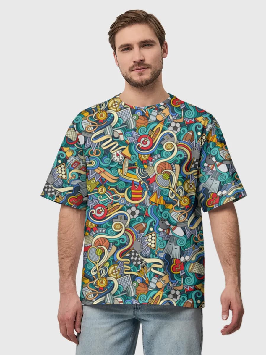 Men's oversized cotton T-shirt