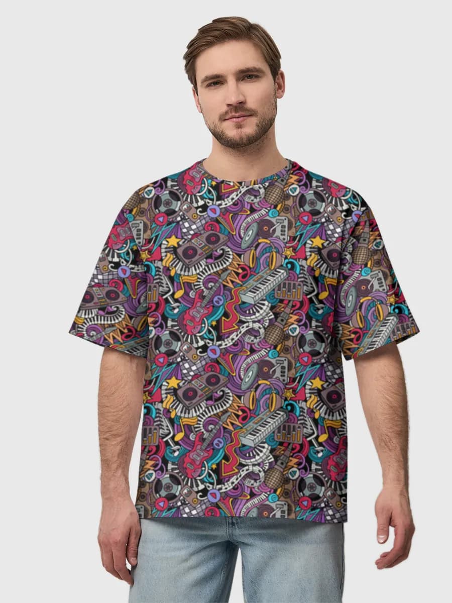 Men's oversized cotton T-shirt