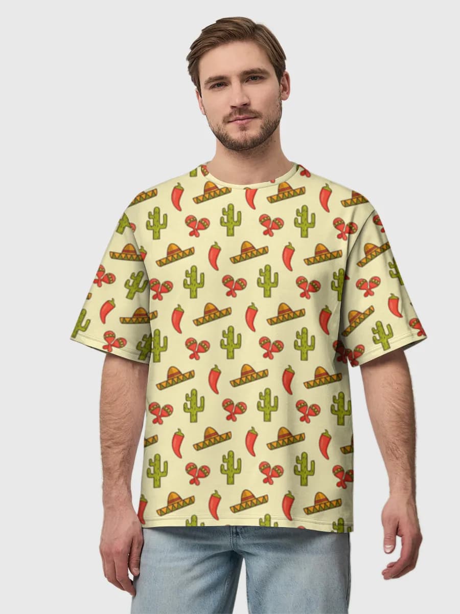 Men's oversized cotton T-shirt