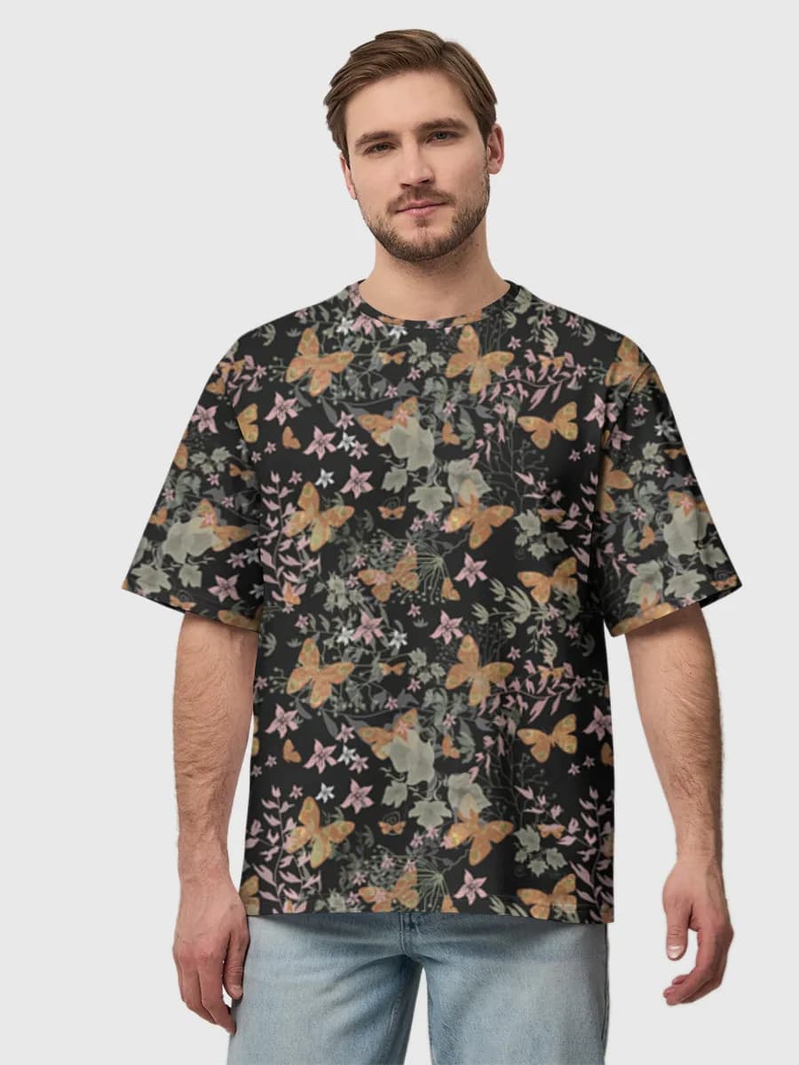 Butterflies In Dark Florals