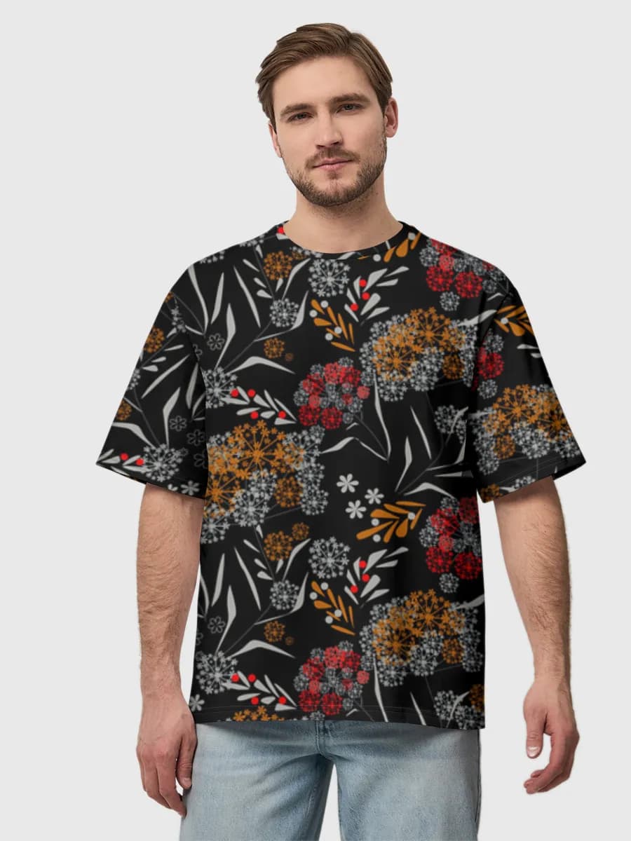 Folk Floral On Black