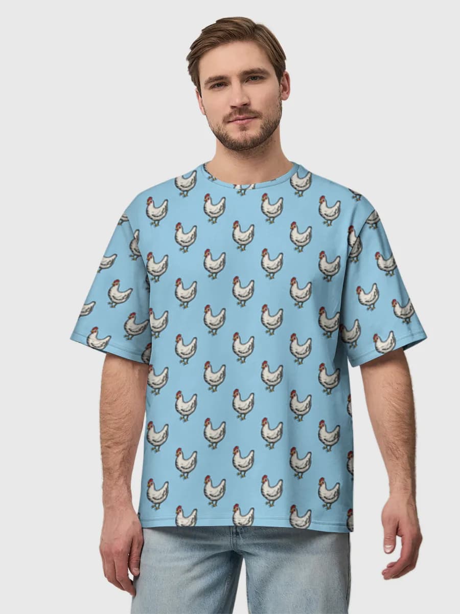 Men's oversized cotton T-shirt