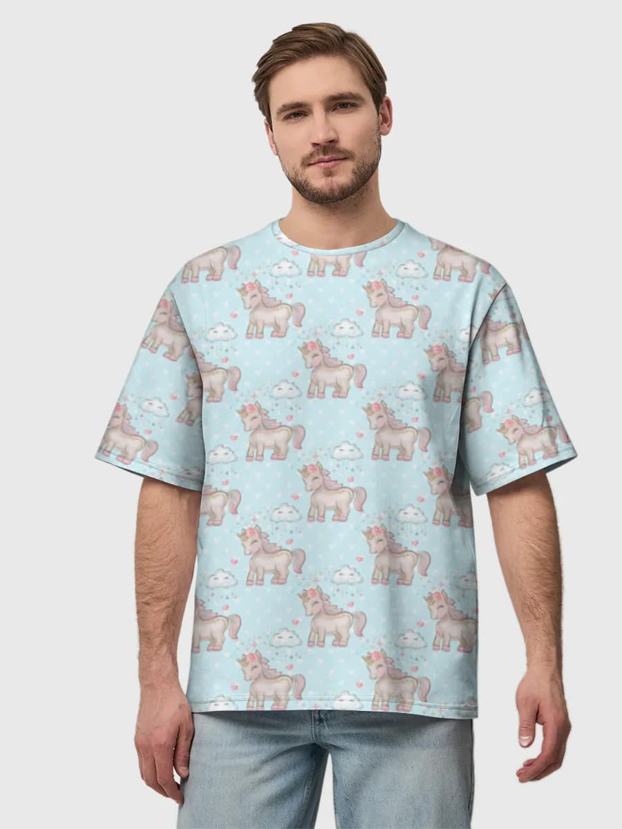 Men's oversized cotton T-shirt
