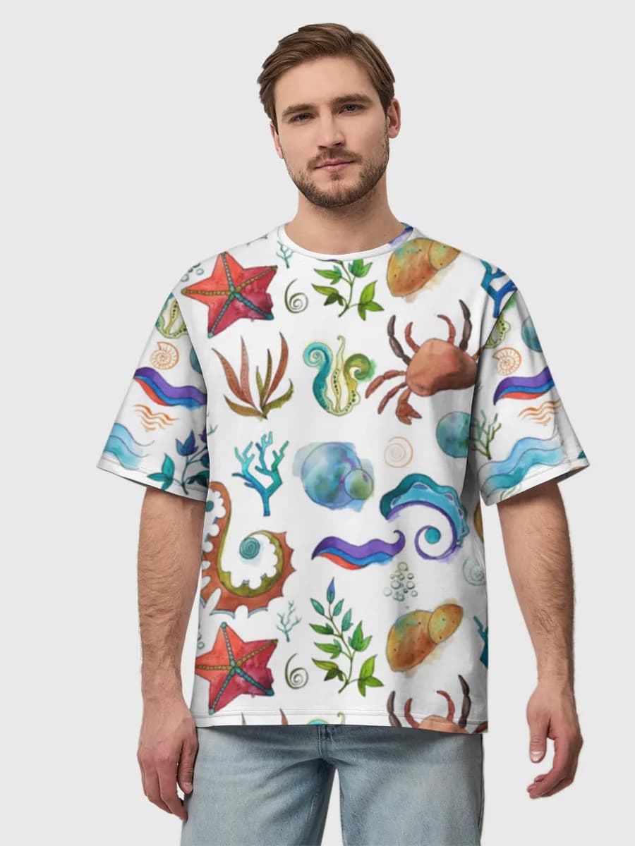 Men's oversized cotton T-shirt