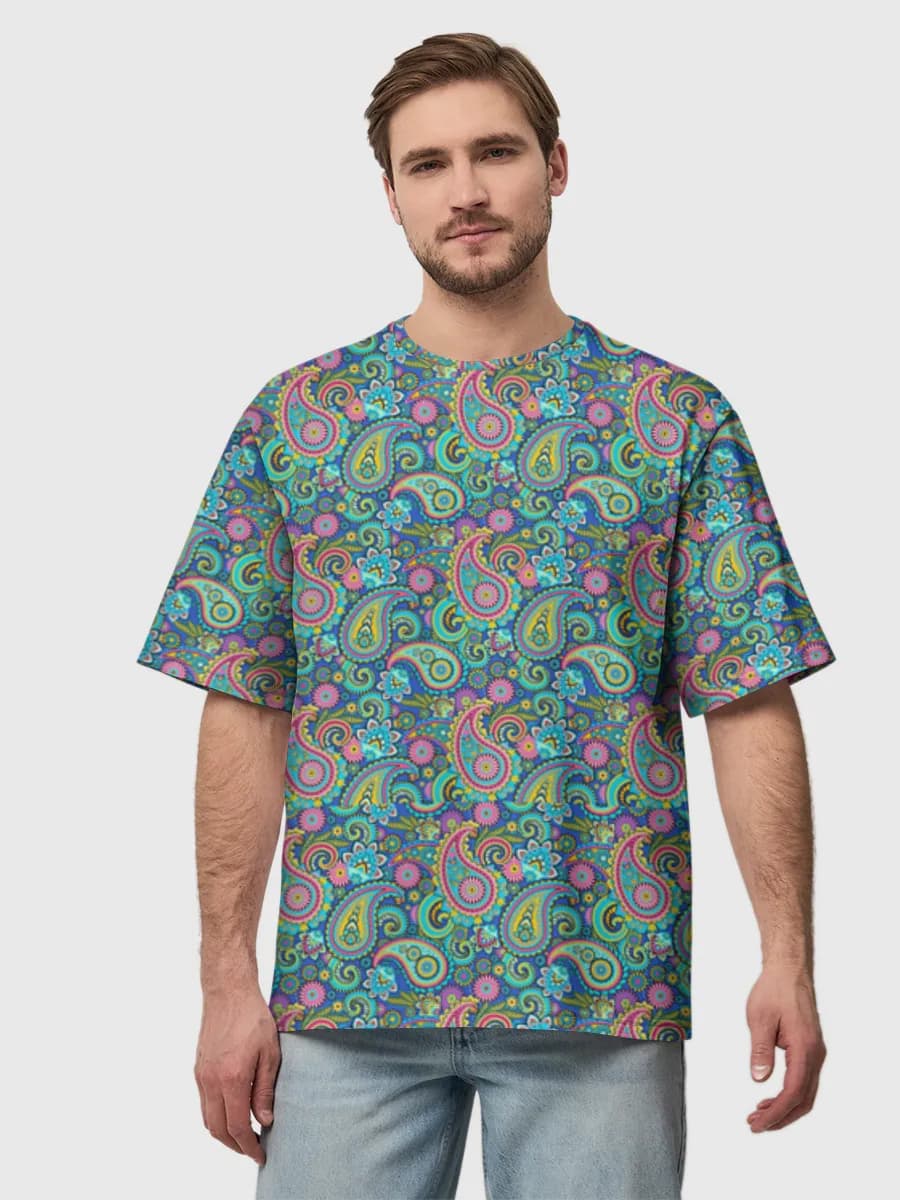 Vibrant Paisley Floral Print