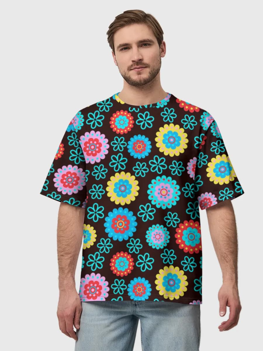 Groovy Retro Flower Doodles