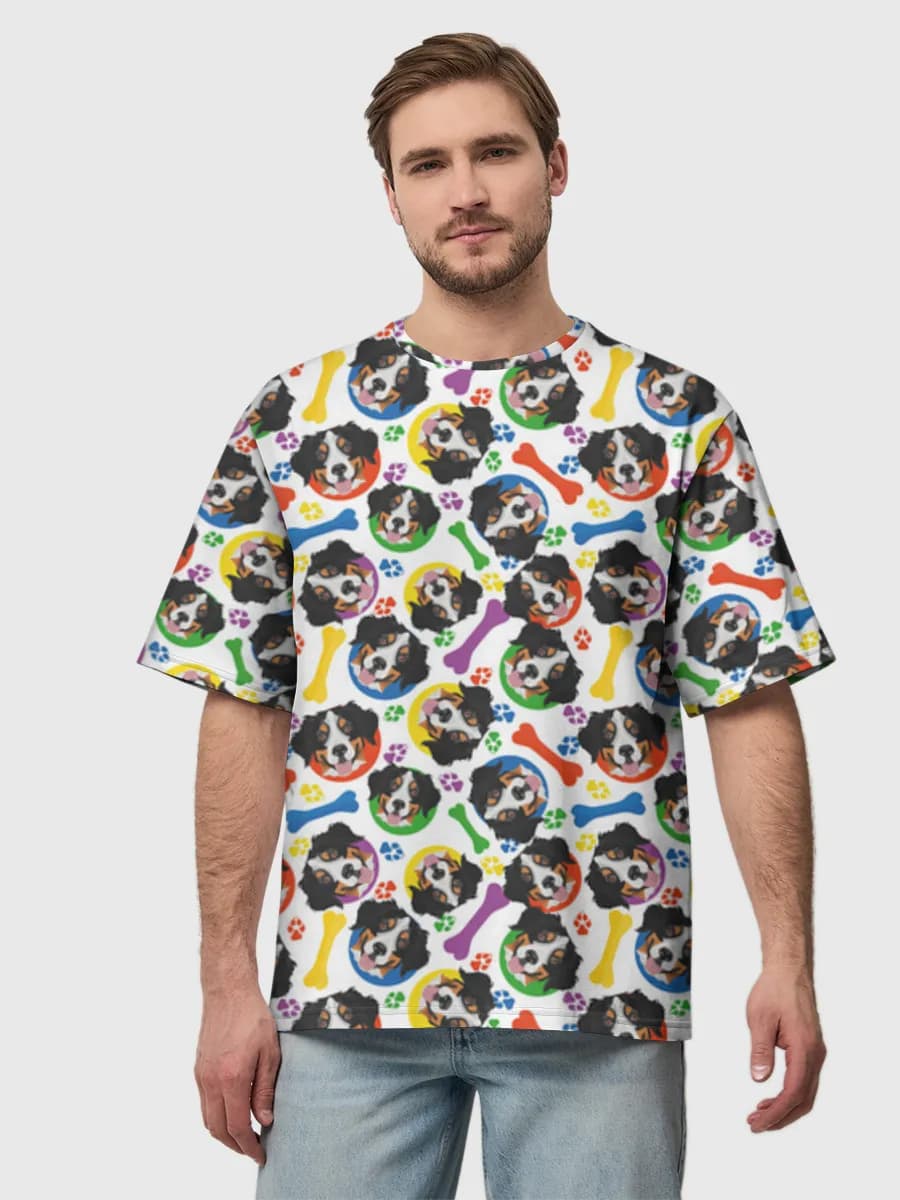 Colorful Bernese Dog Icons