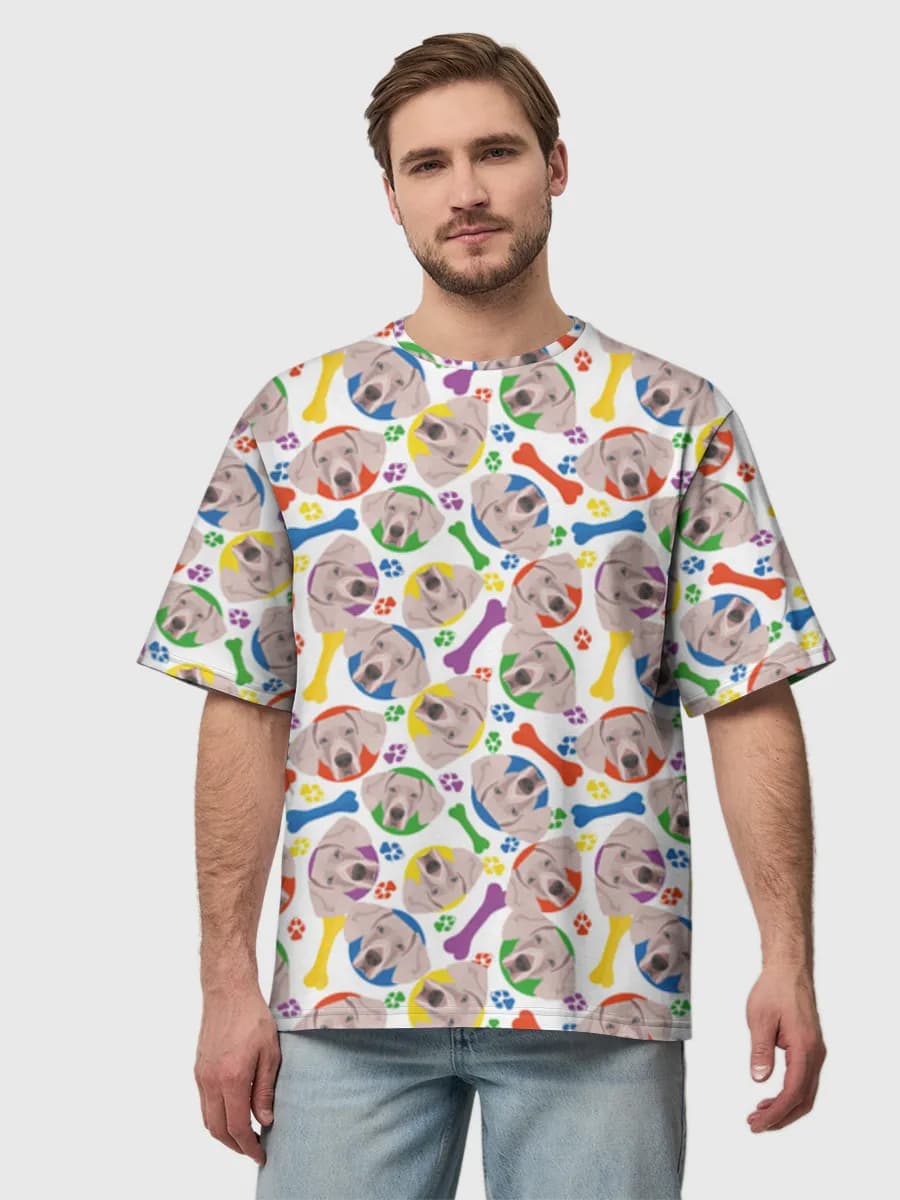 Men's oversized cotton T-shirt