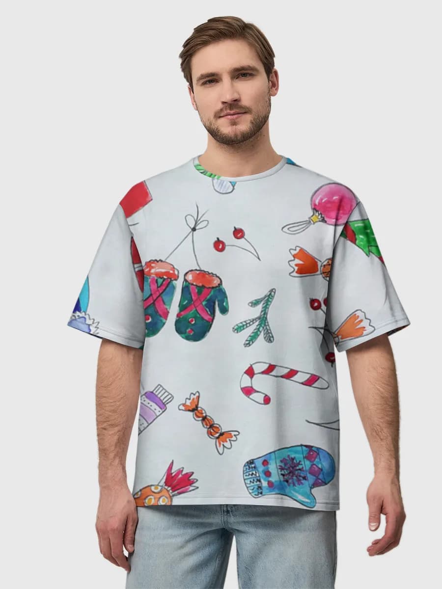 Men's oversized cotton T-shirt
