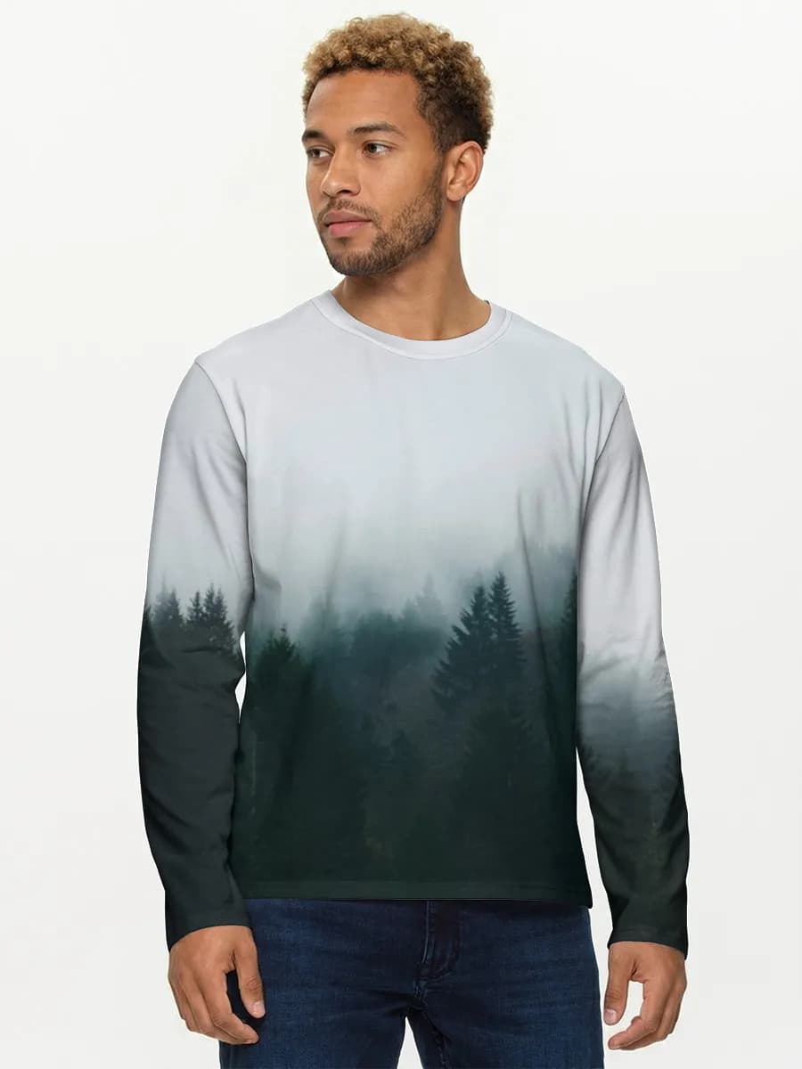 Men's cotton long sleeve shirt