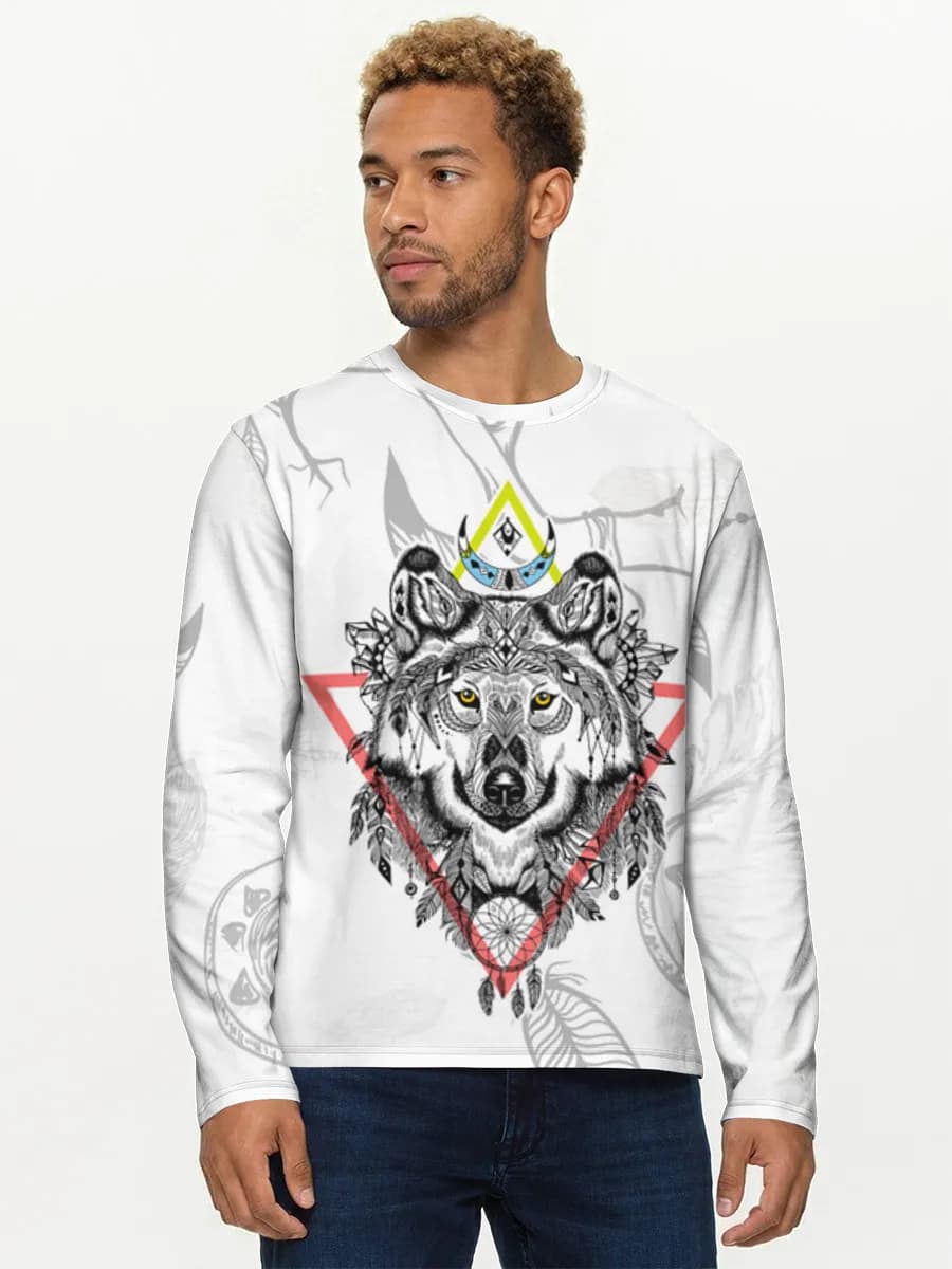 Geometric Dreamcatcher Wolf