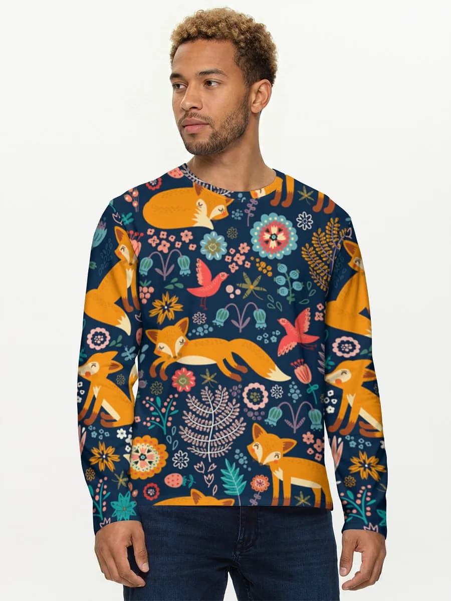 Men's cotton long sleeve shirt