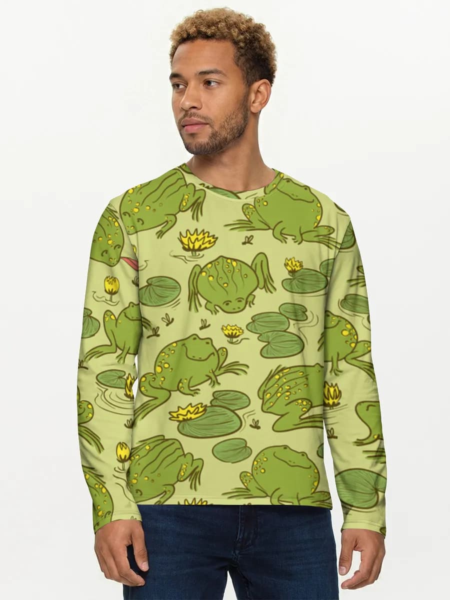 Cute Frogs And Lily Pads