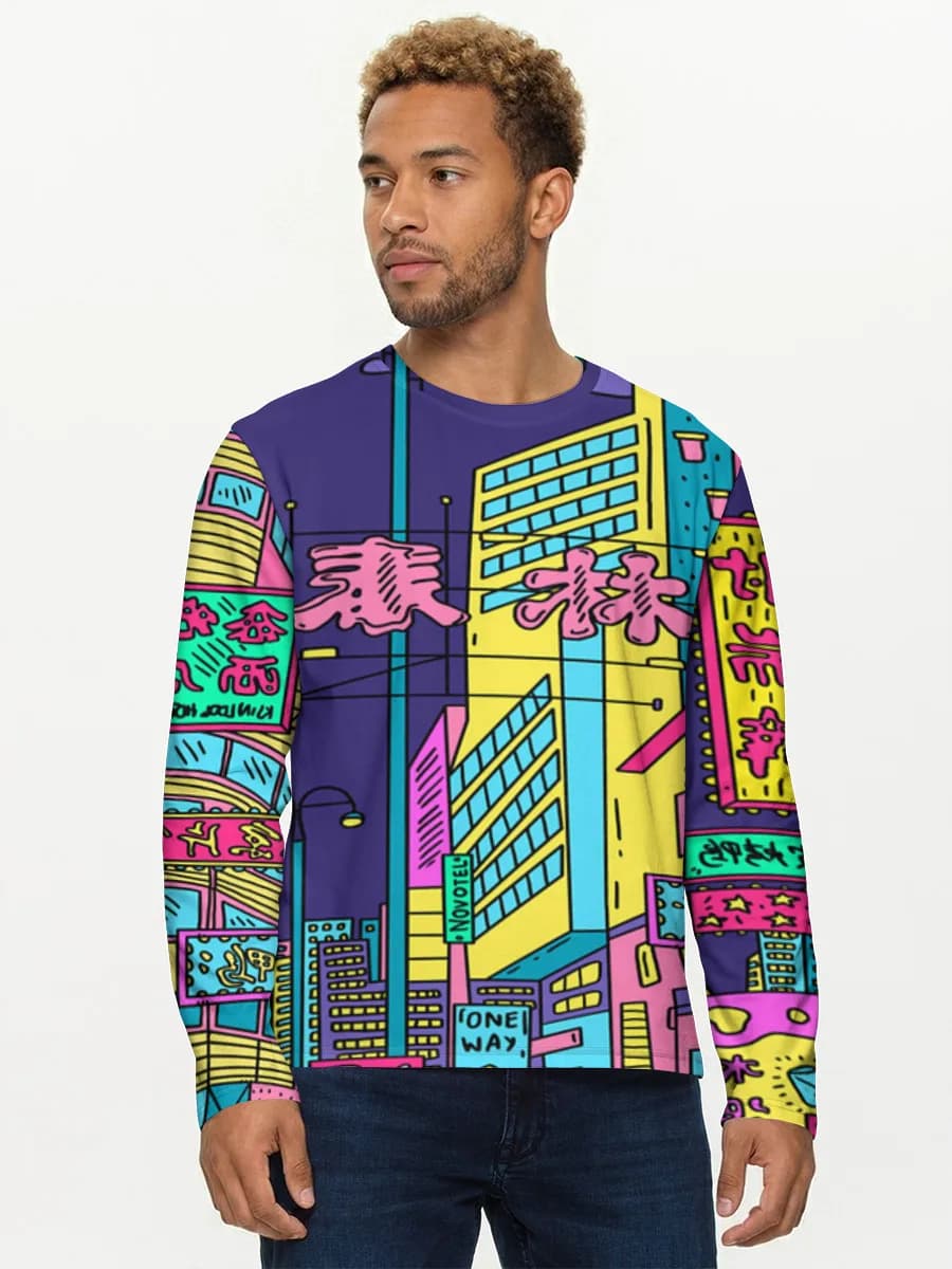 Men's cotton long sleeve shirt