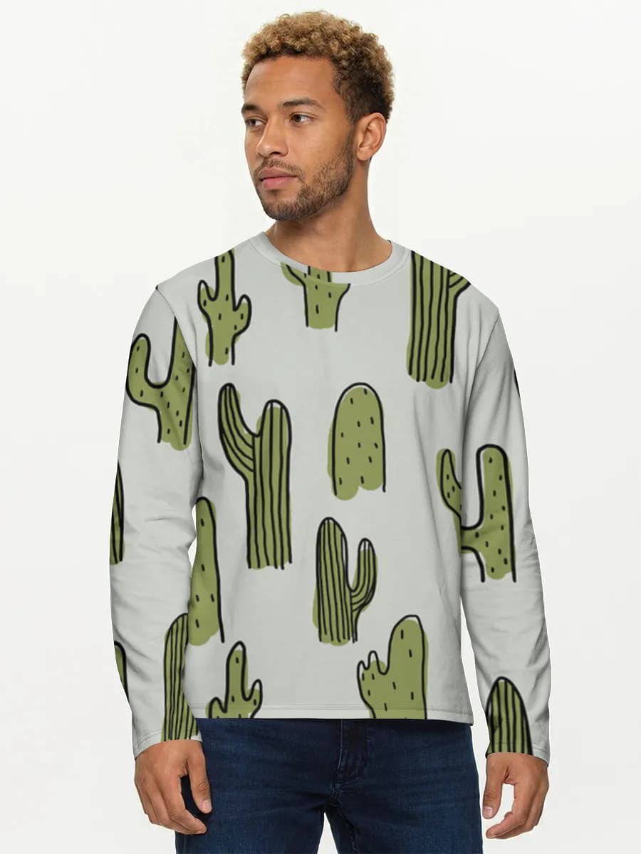 Men's cotton long sleeve shirt