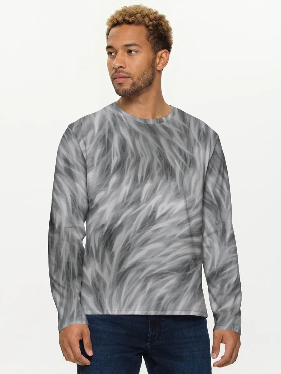 Grey Faux Fur Texture