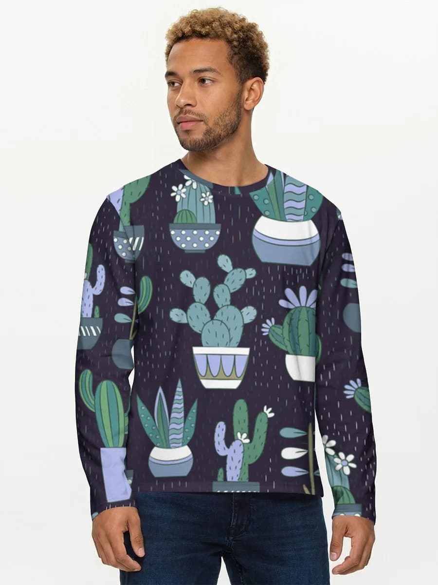 Men's cotton long sleeve shirt