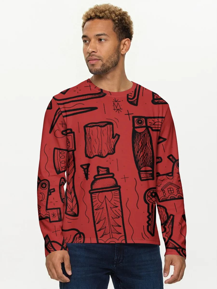Men's cotton long sleeve shirt