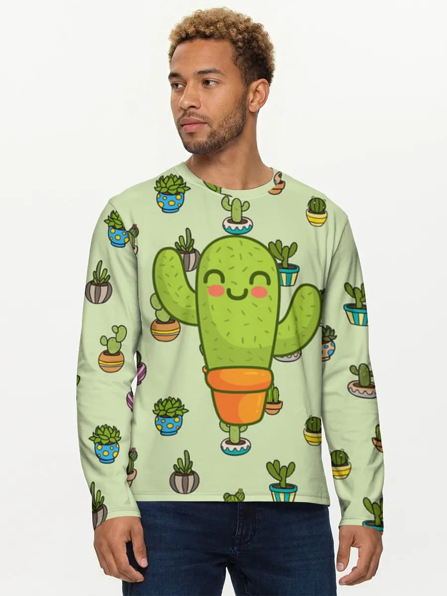 Men's cotton long sleeve shirt