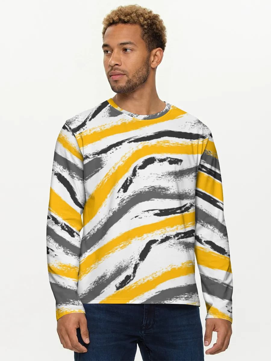 Mustard Chevron Brushstrokes