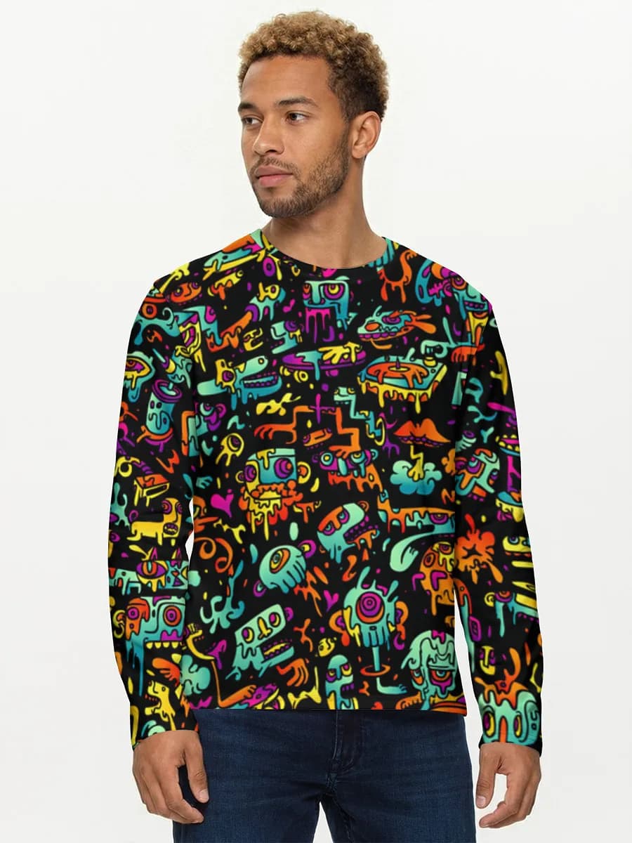 Neon Monster Doodle Crowd