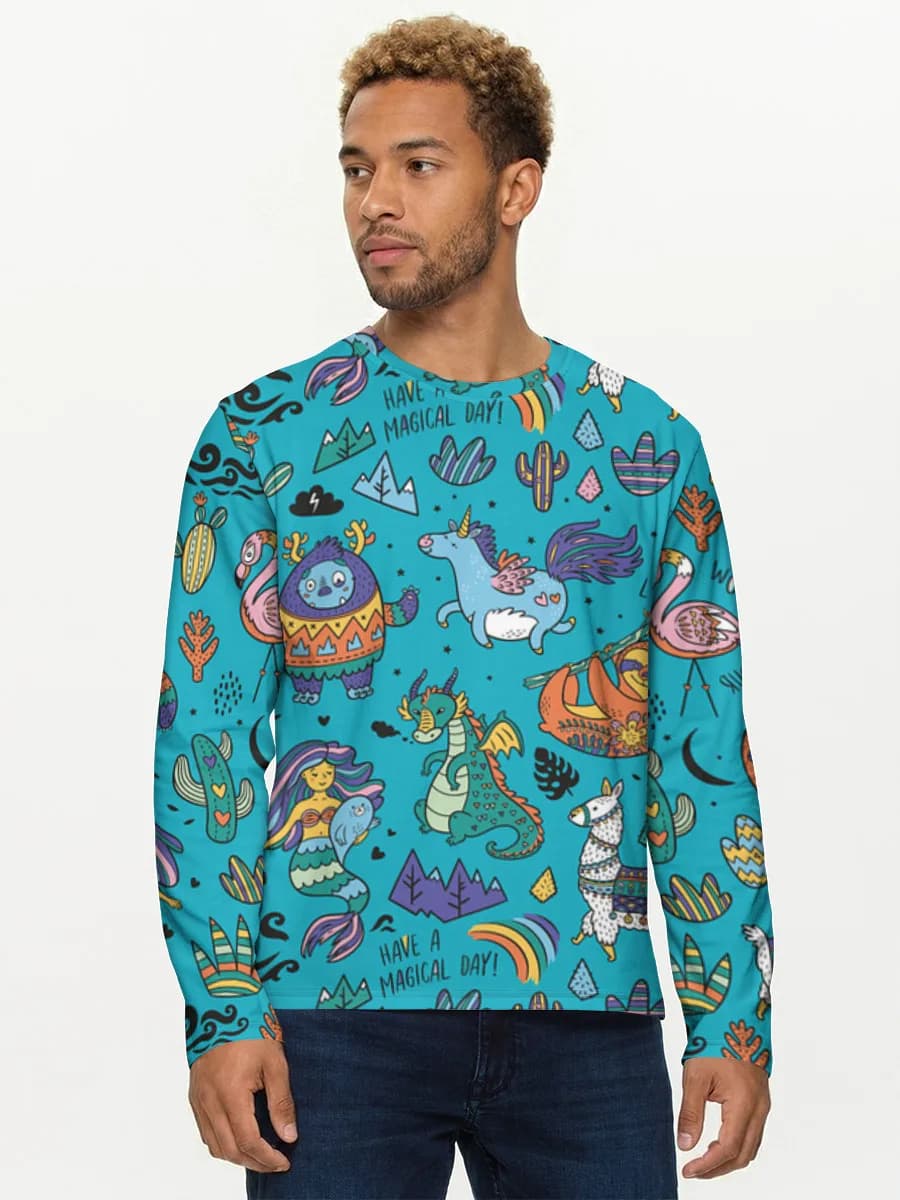 Men's cotton long sleeve shirt