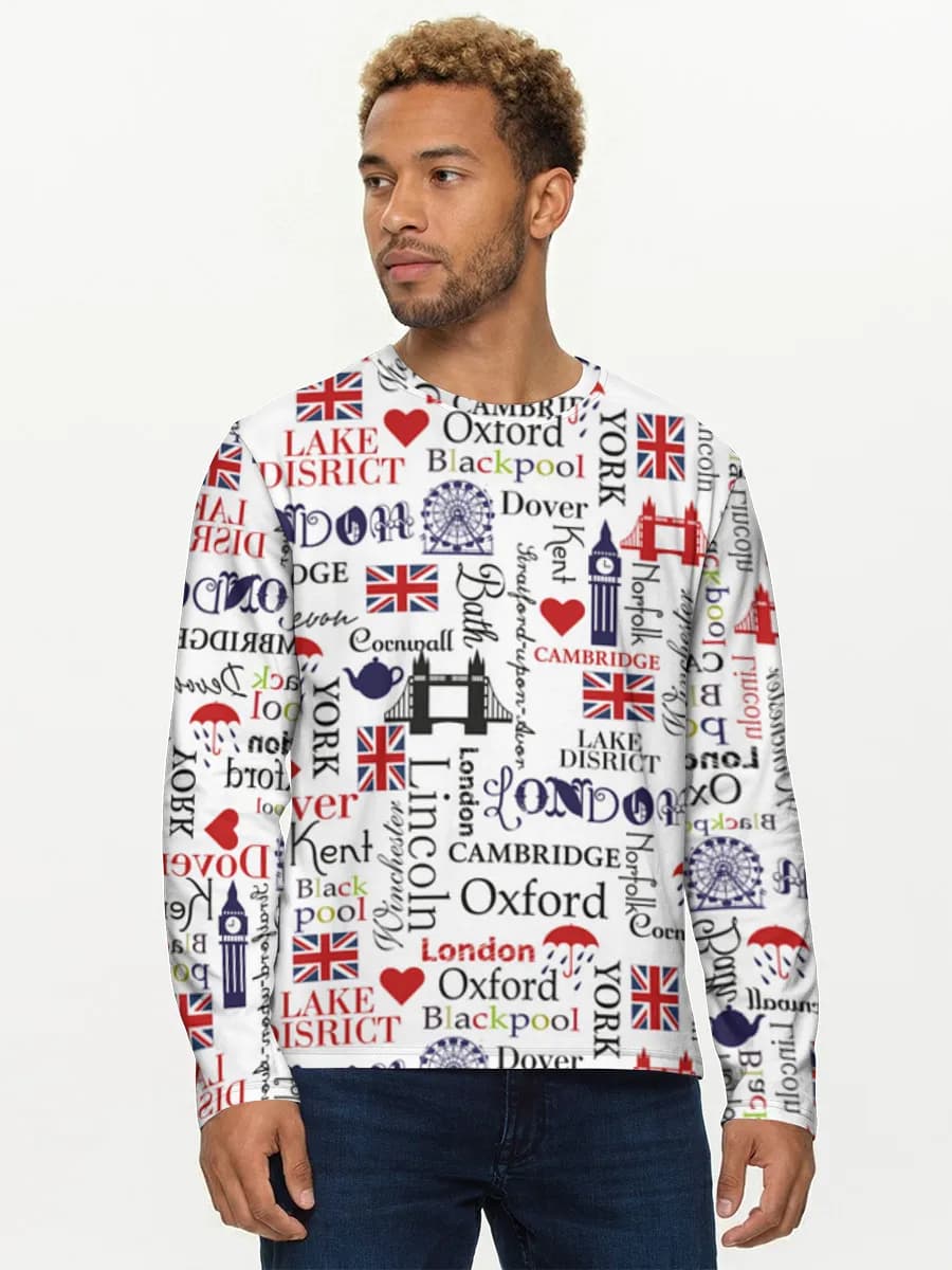 Men's cotton long sleeve shirt