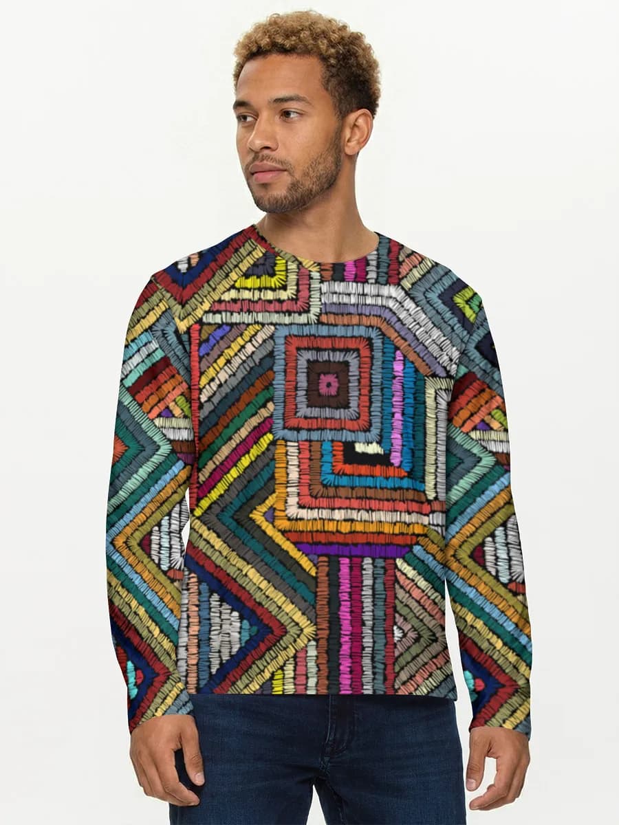 Colorful Geometric Embroidery