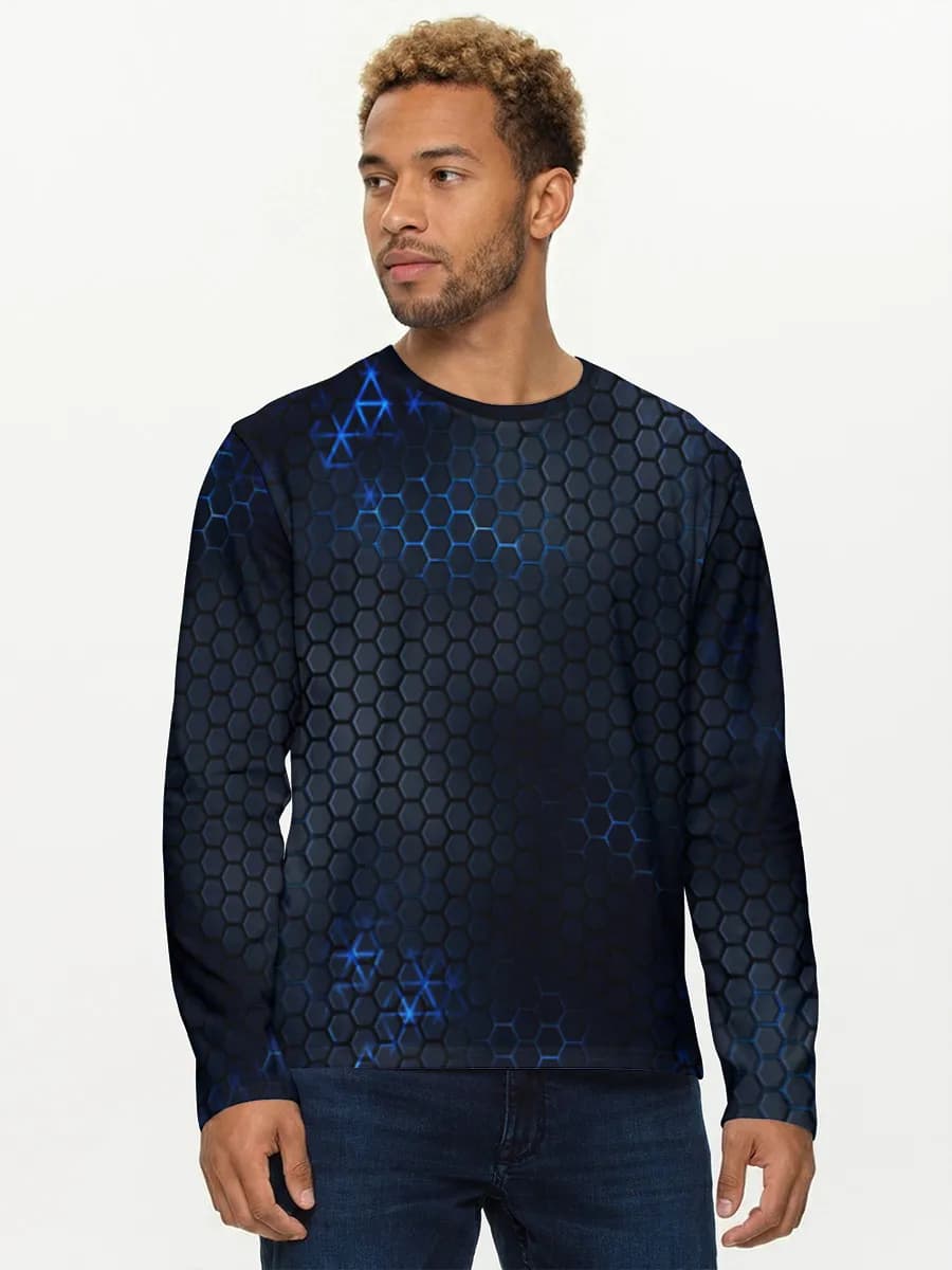 Neon Hex Tech Grid