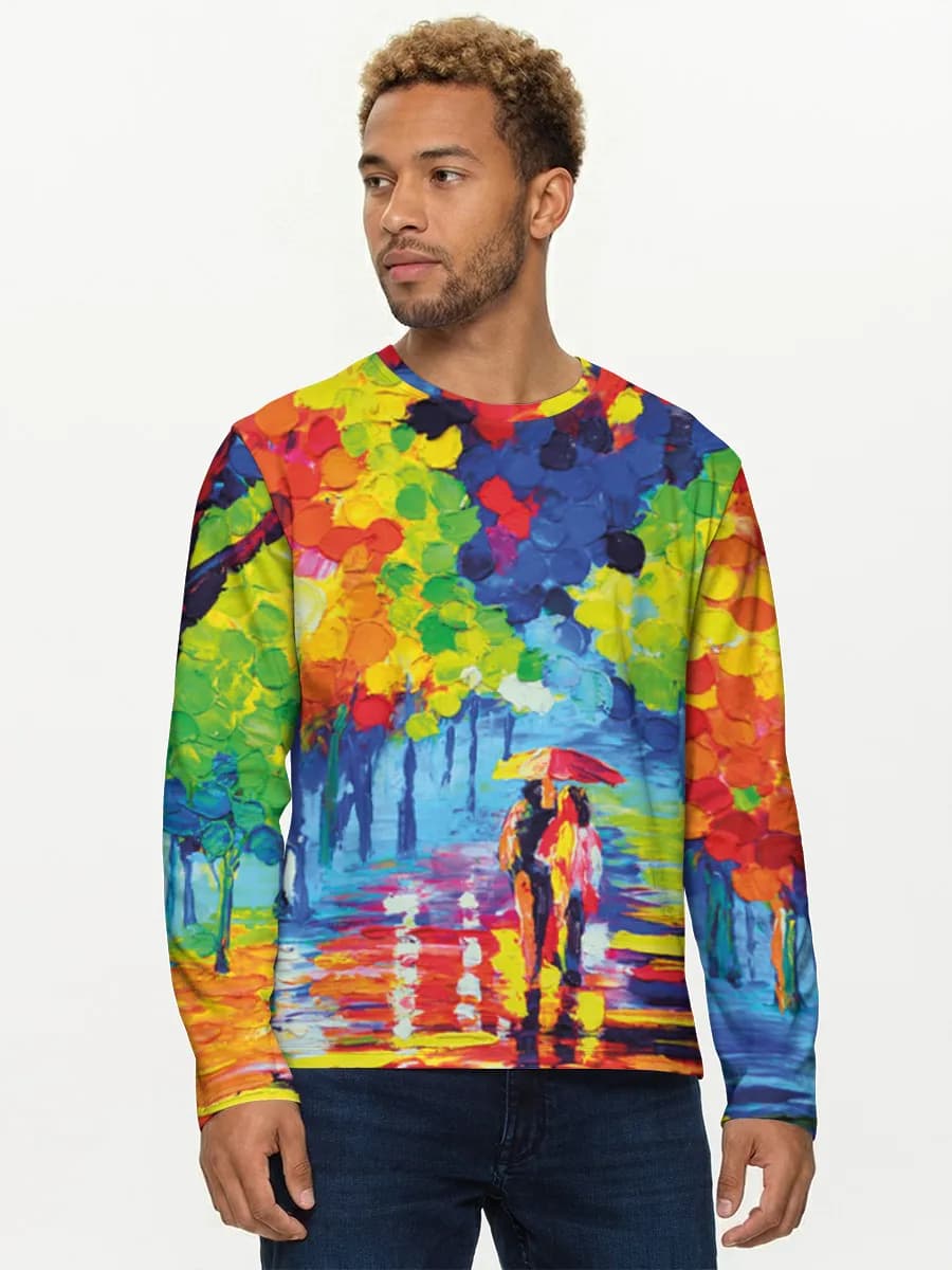 Men's cotton long sleeve shirt