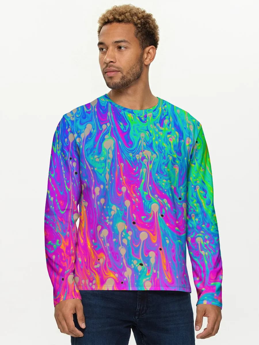 Neon Psychedelic Marble Swirl