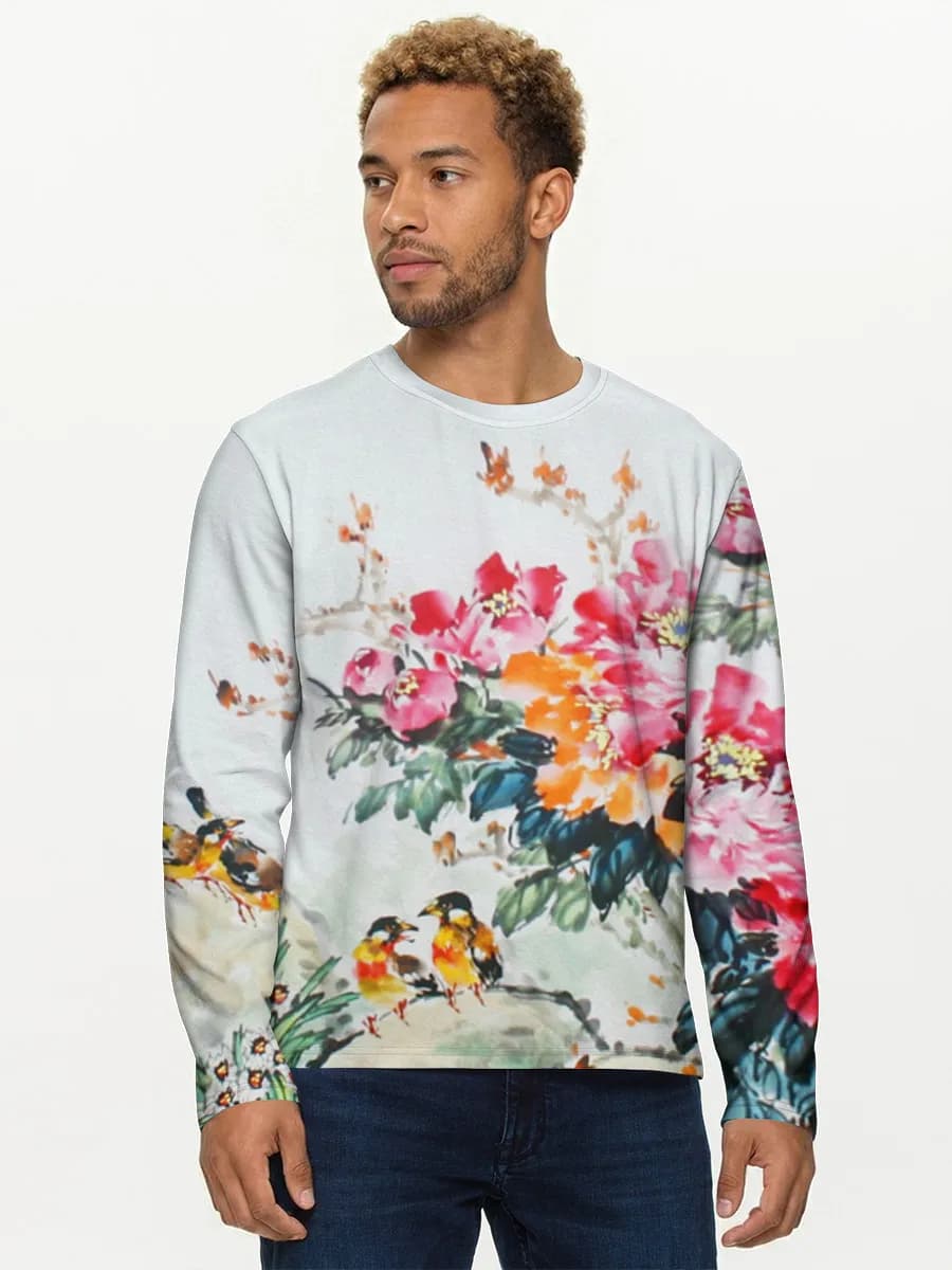 Men's cotton long sleeve shirt