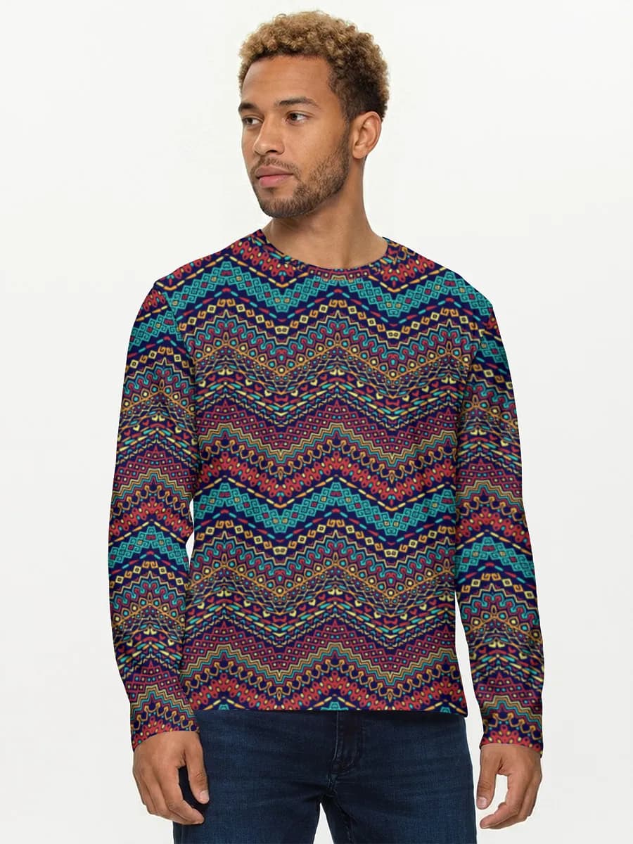 Men's cotton long sleeve shirt