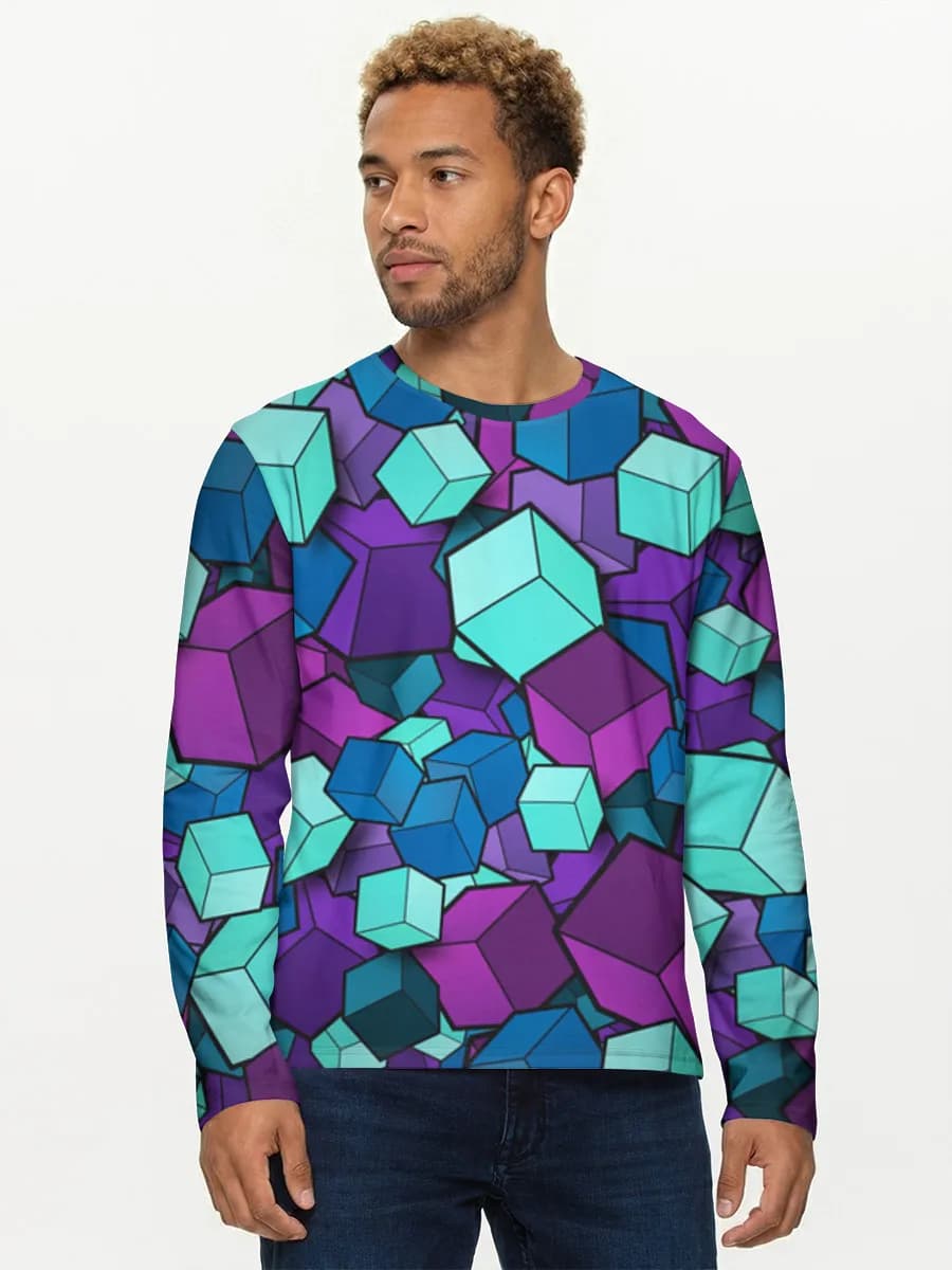 Neon Isometric Cubes