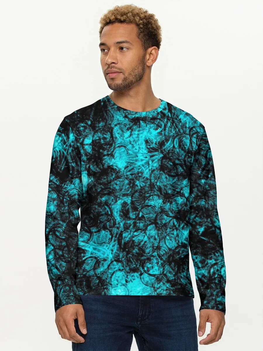 Teal Grunge Scribble Texture