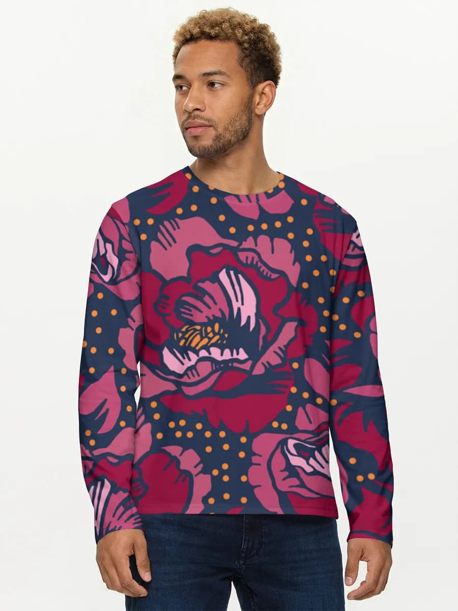 Men's cotton long sleeve shirt
