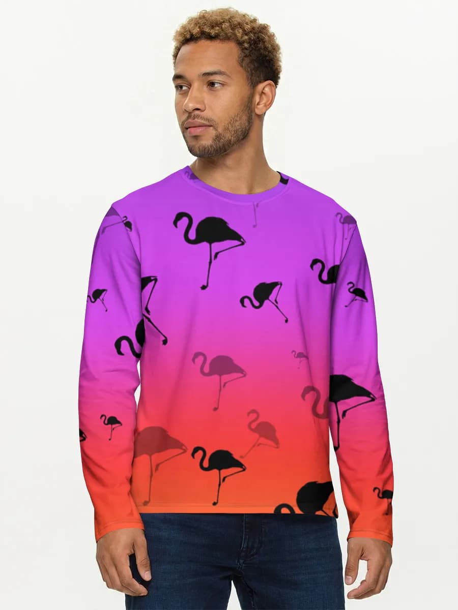 Neon Flamingo Silhouettes