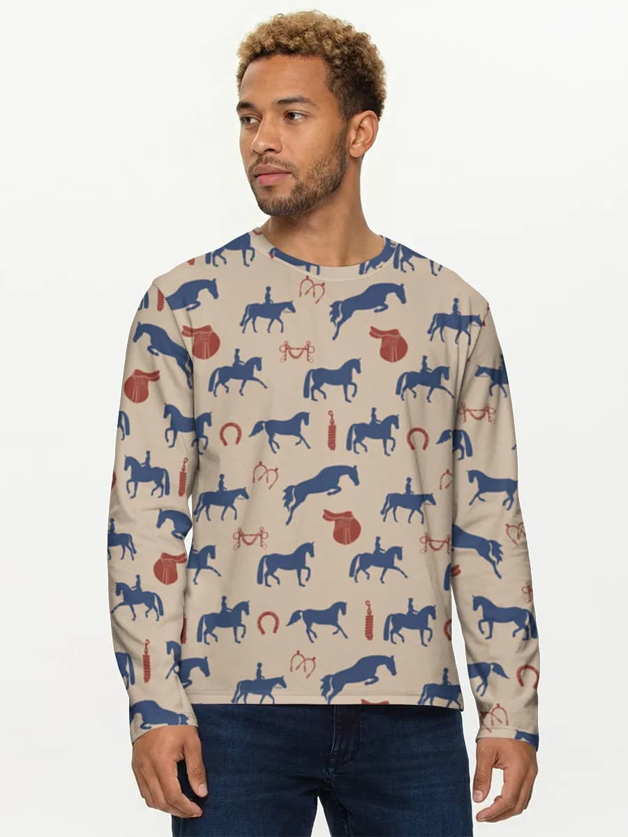 Men's cotton long sleeve shirt