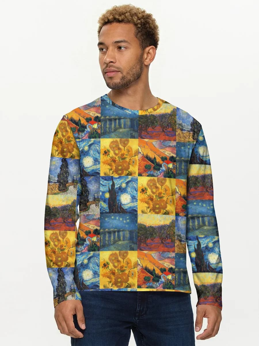 Men's cotton long sleeve shirt