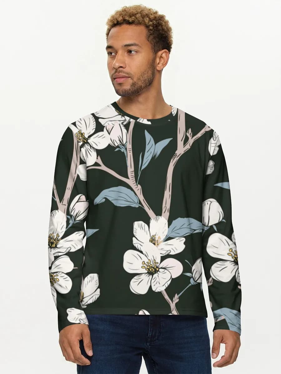 Men's cotton long sleeve shirt