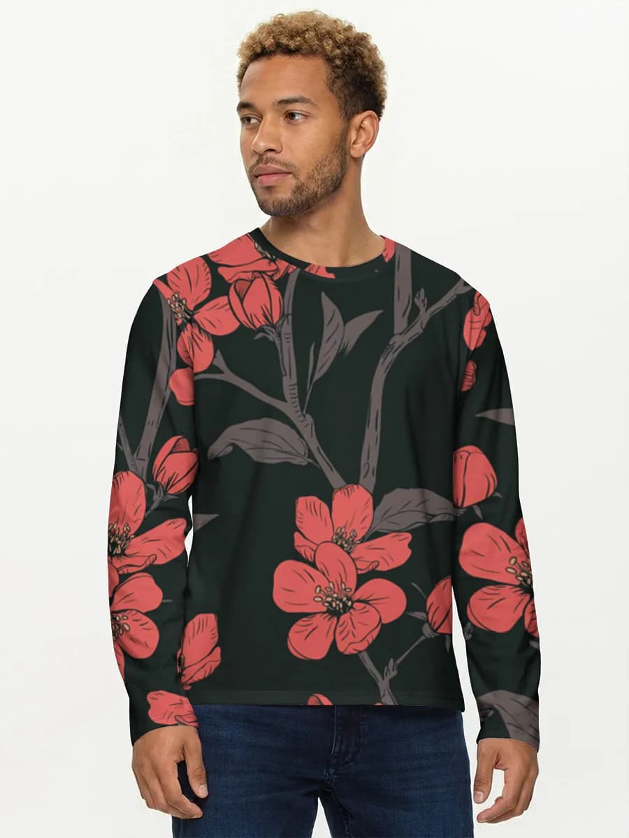 Men's cotton long sleeve shirt