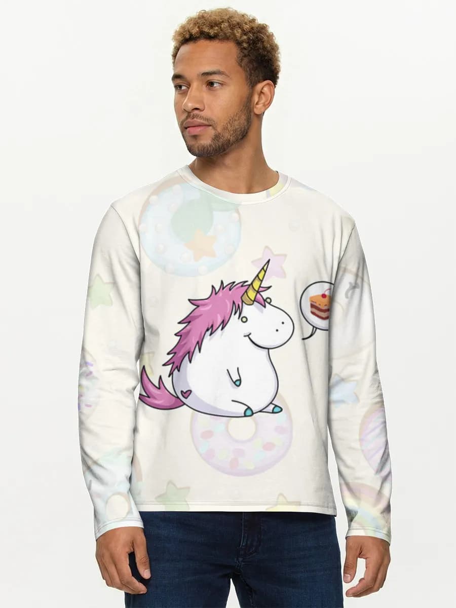 Kawaii Unicorn Loves Cake