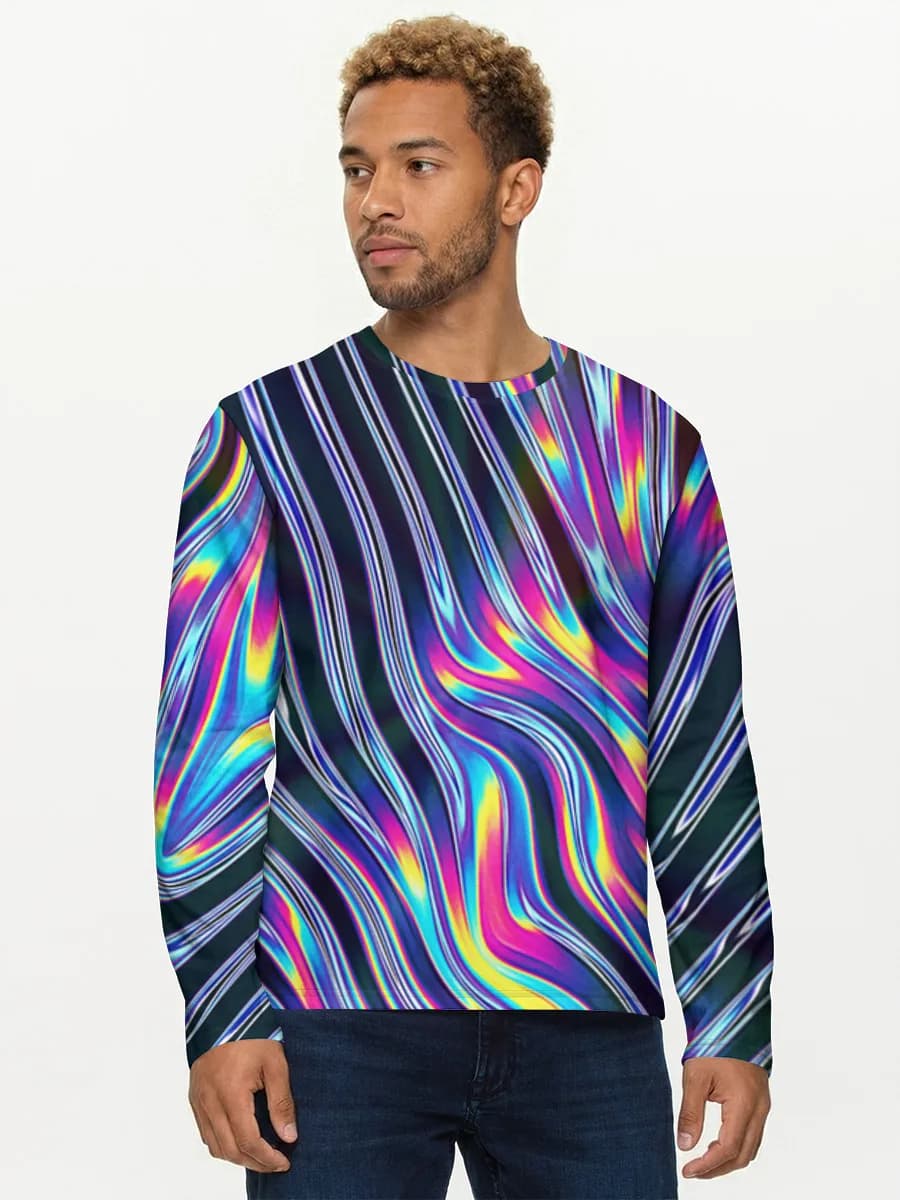 Neon Rainbow Liquid Waves