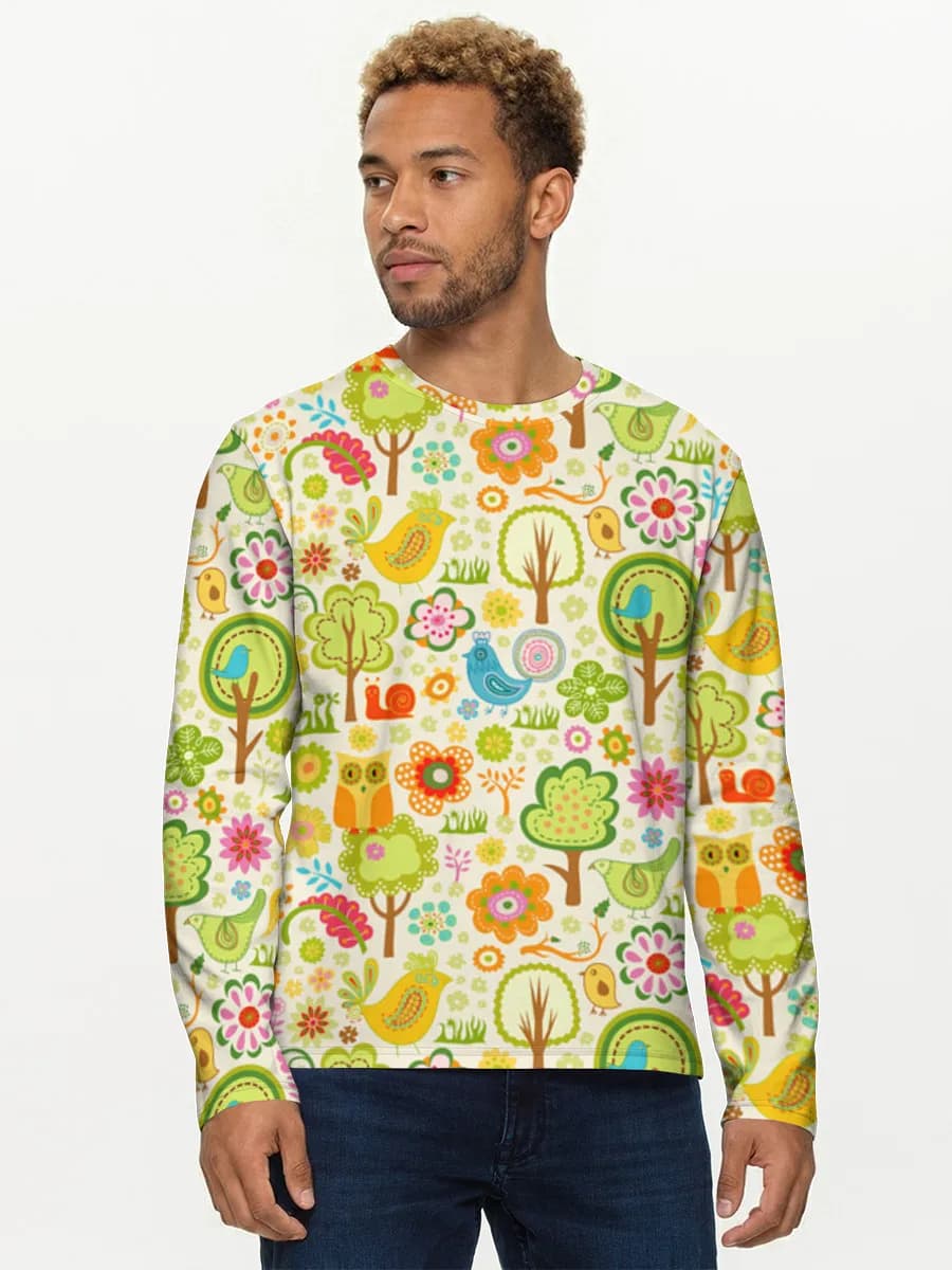 Men's cotton long sleeve shirt