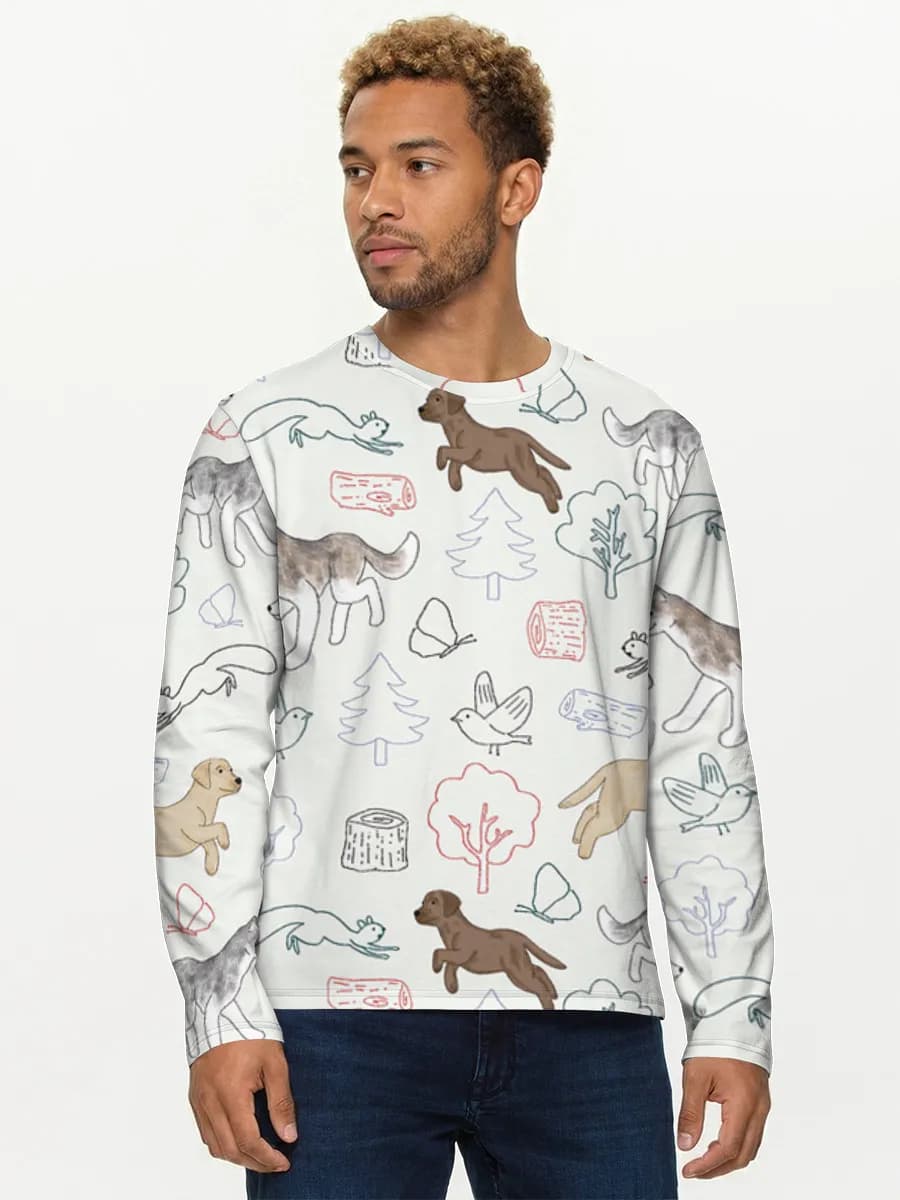 Men's cotton long sleeve shirt