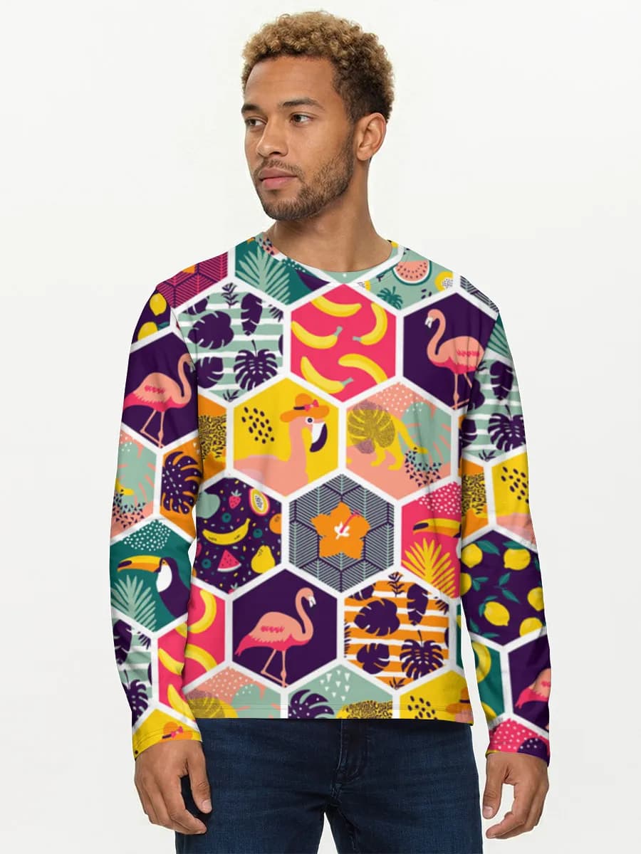 Men's cotton long sleeve shirt