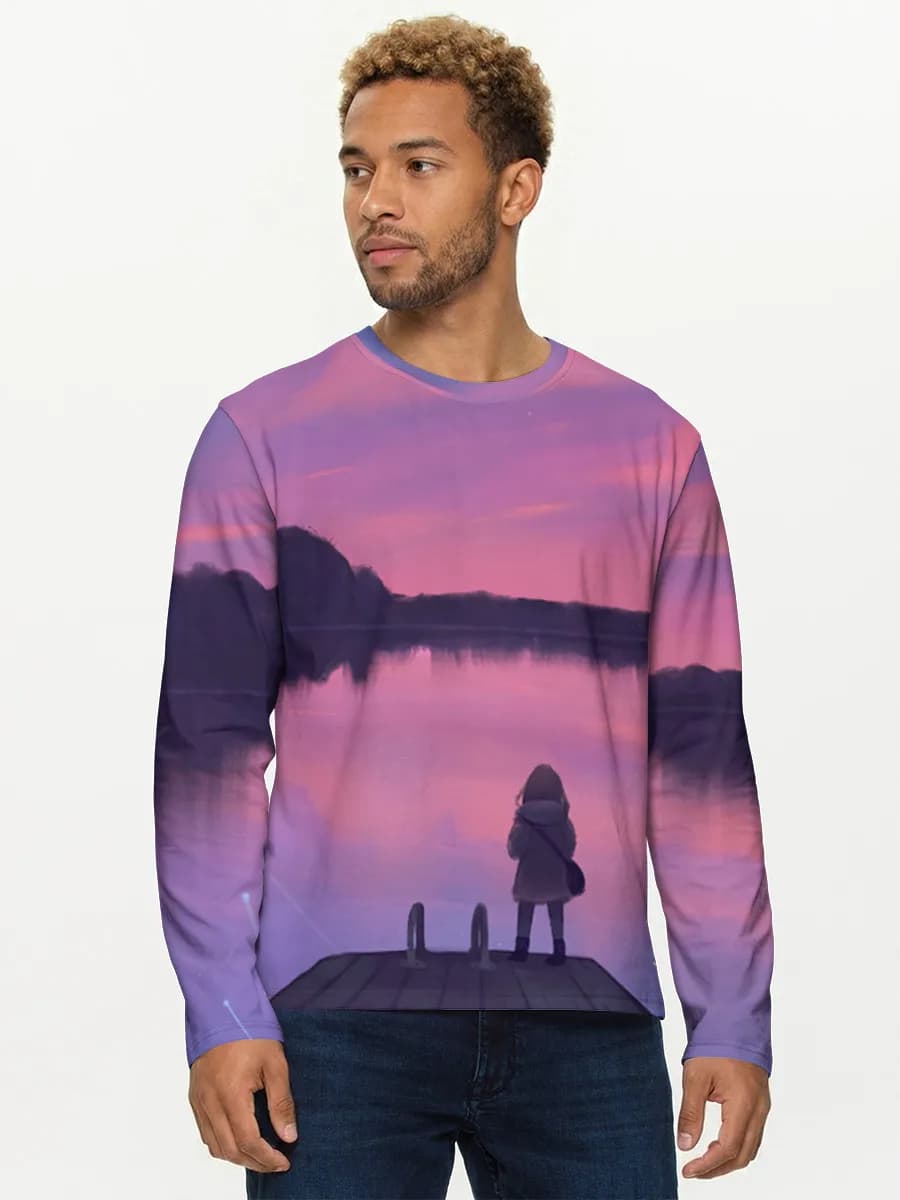 Men's cotton long sleeve shirt
